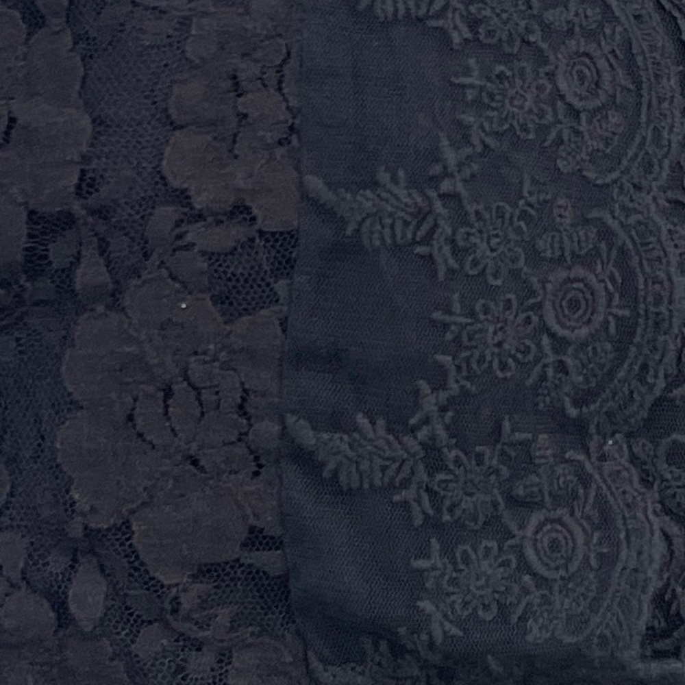 Boho babydoll Y2K milkmaid black lace tunic mini dress - Picture 5 of 5